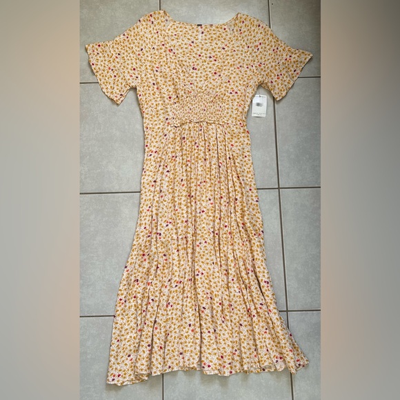 Free People In Full Bloom Smocked Waist Midi Dress - Picture 4 of 11